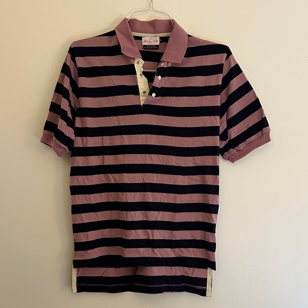 Vintage Briggs collared polo rugby shirt men's large